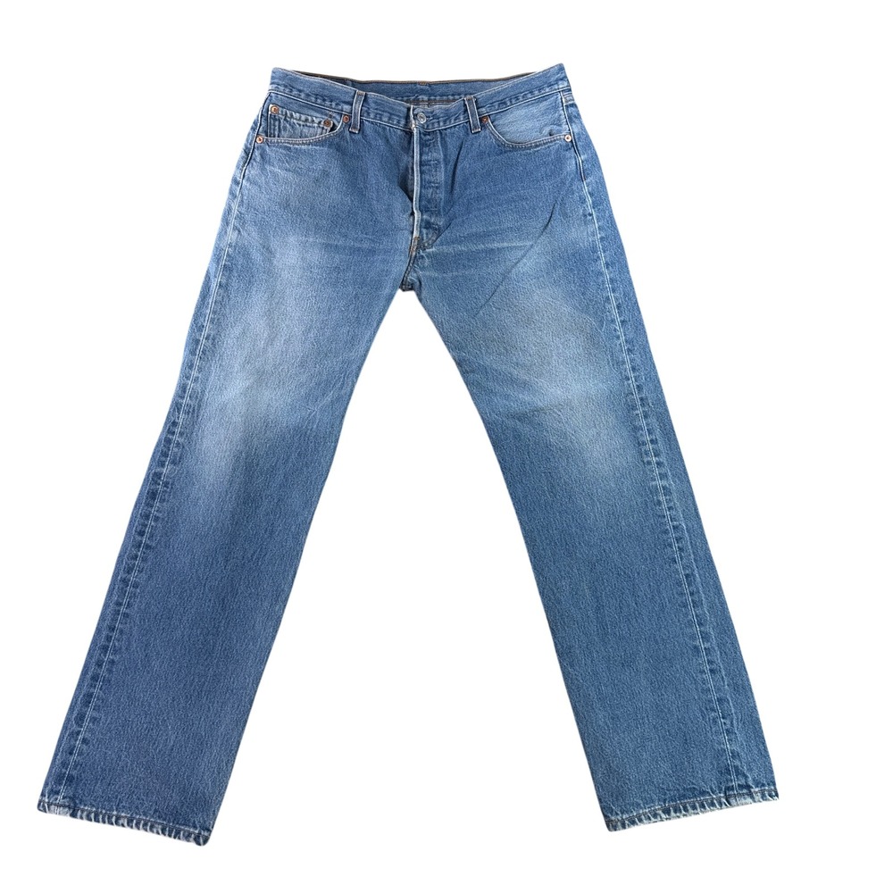 Vintage‎ Levi's 501xx Jeans Men 35x32 Blue Y2K Button Fly Denim Nice Fade